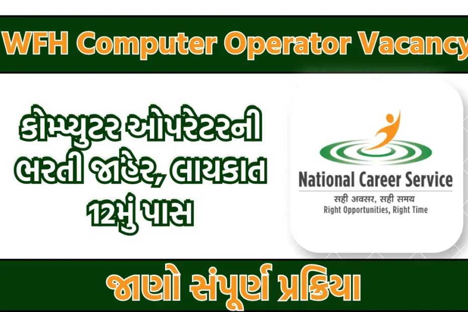 WFH Computer Operator Vacancy